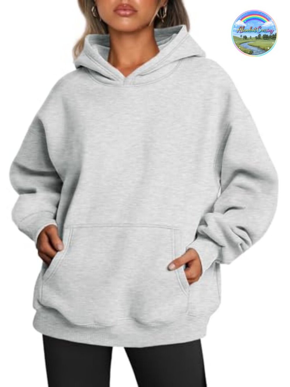 Oversized Fleece Hoodie Pullover Kangaroo Pocket Casual Sweatshirt